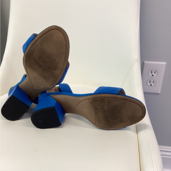 Franco Sarto Blue heels with wrap ankle Size 9 - Picture 6 of 9